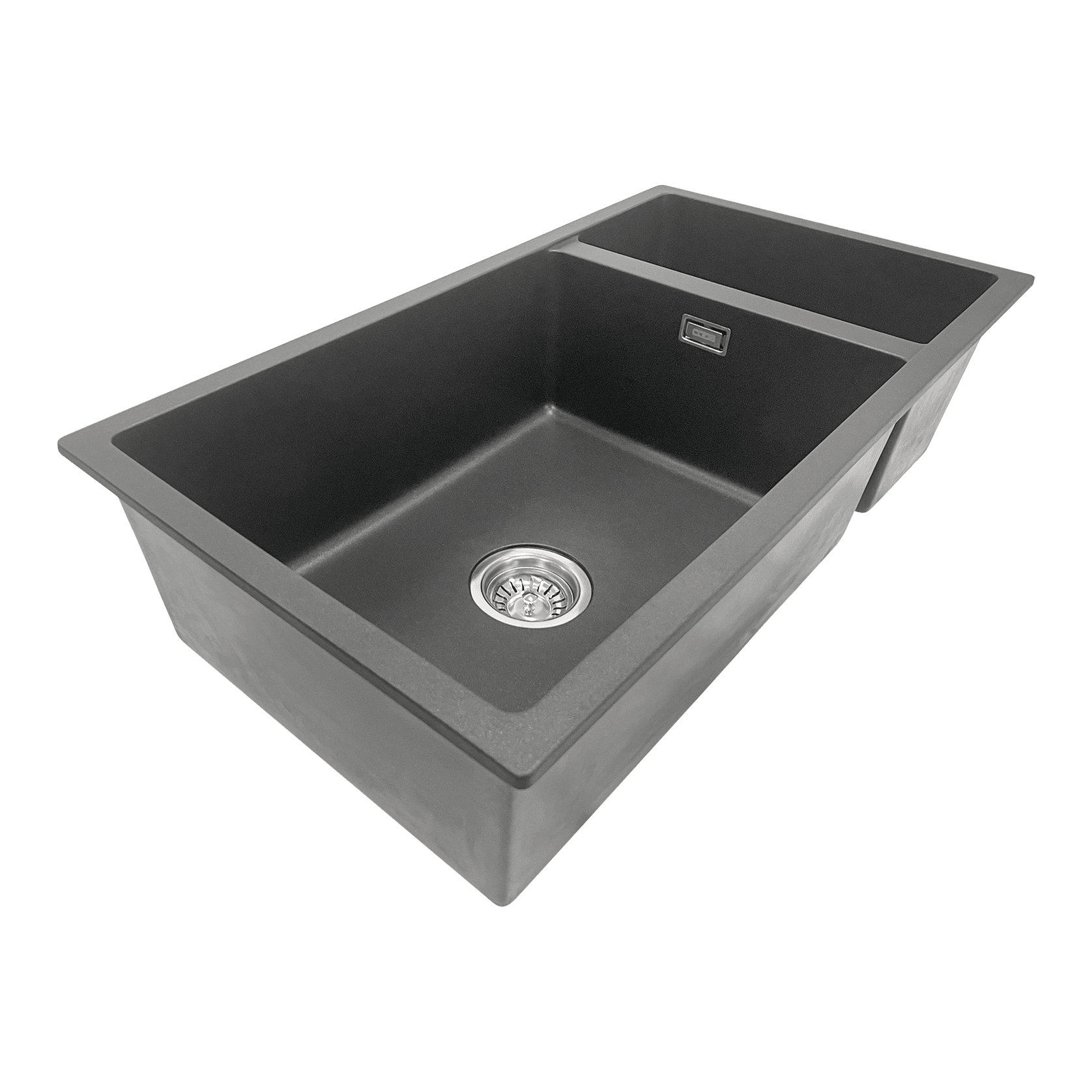 Aura Granite 500/200mm Dual Kitchen Sink Charcoal gallery detail image