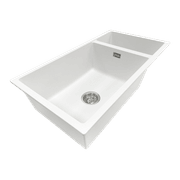 Aura Granite 500/200mm Dual Kitchen Sink Matte White gallery detail image