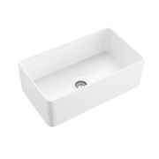Hartley Single Farmhouse Fireclay Sink | Gloss White gallery detail image