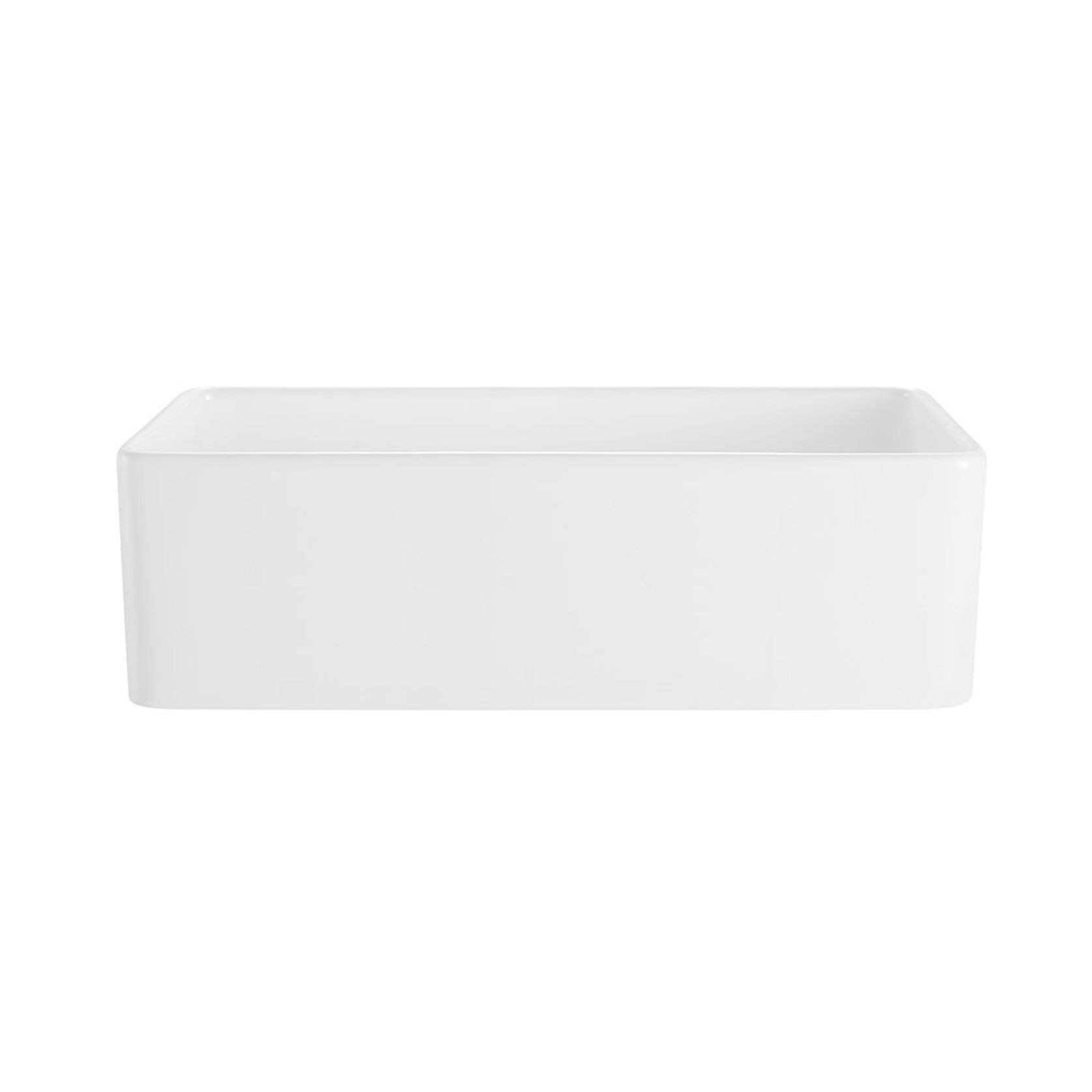 Hartley Single Farmhouse Fireclay Sink | Gloss White gallery detail image
