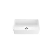 Hartley Single Farmhouse Fireclay Sink | Gloss White gallery detail image