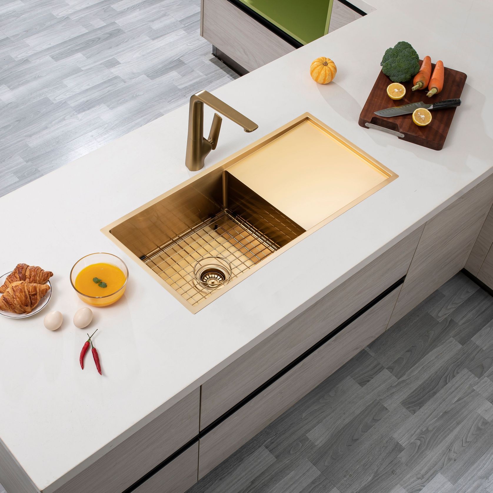 TWM4G 丨 S/S Kitchen Sink with Drainer Board gallery detail image