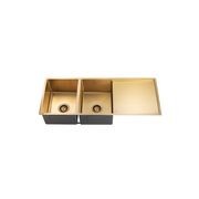 Stainless Steel Sink Double Bowl Brushed Brass gallery detail image