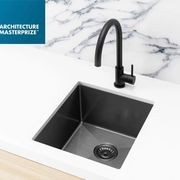 Kitchen Sink - Single Bowl 380 x 440 - Gunmetal Black gallery detail image