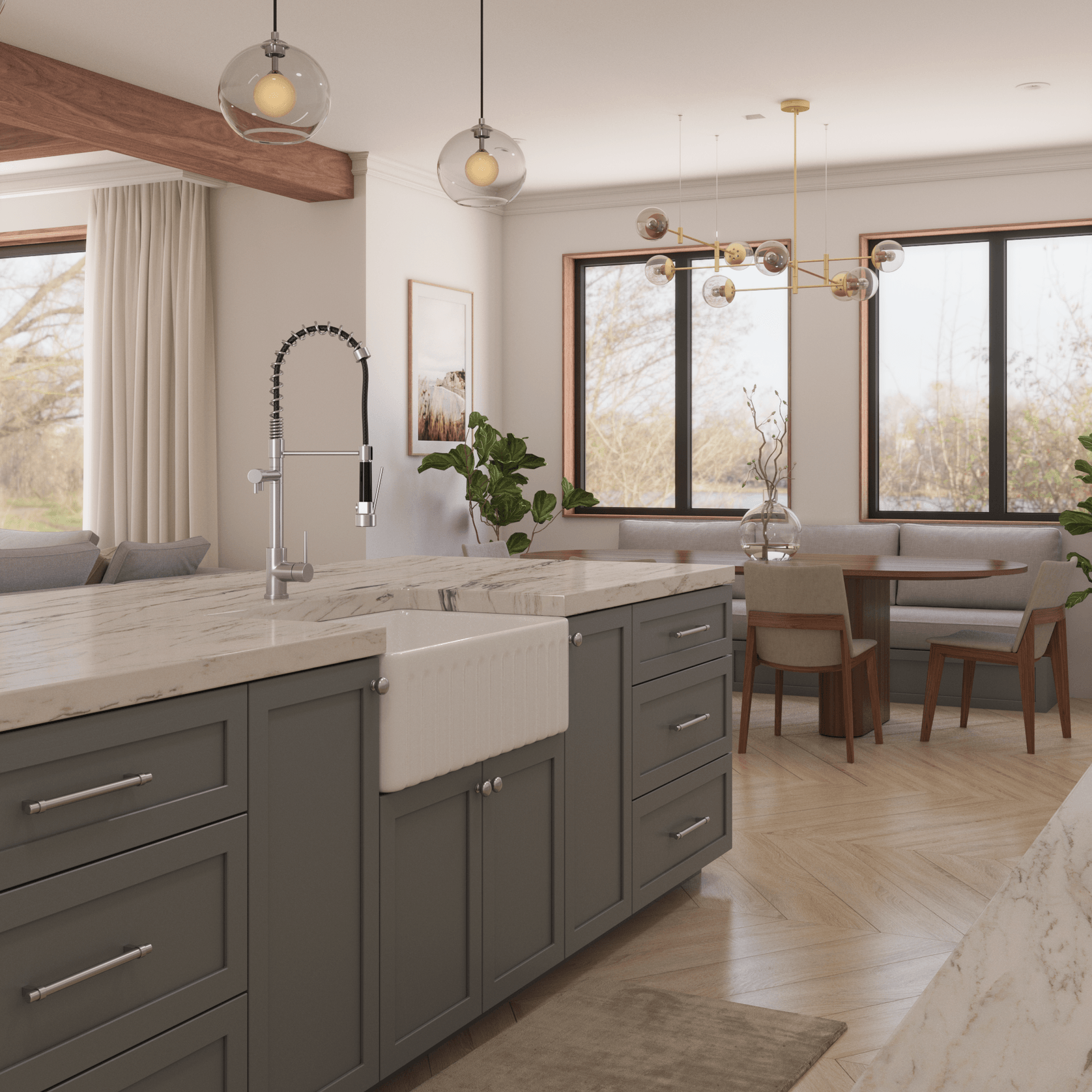 Elodie 760x459 Farmhouse Fireclay Single Bowl Sink gallery detail image