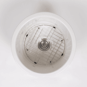 Jocasta 460x460 Gloss White Circle Fireclay Single Bowl gallery detail image