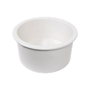 Jocasta 460x460 Gloss White Circle Fireclay Single Bowl gallery detail image