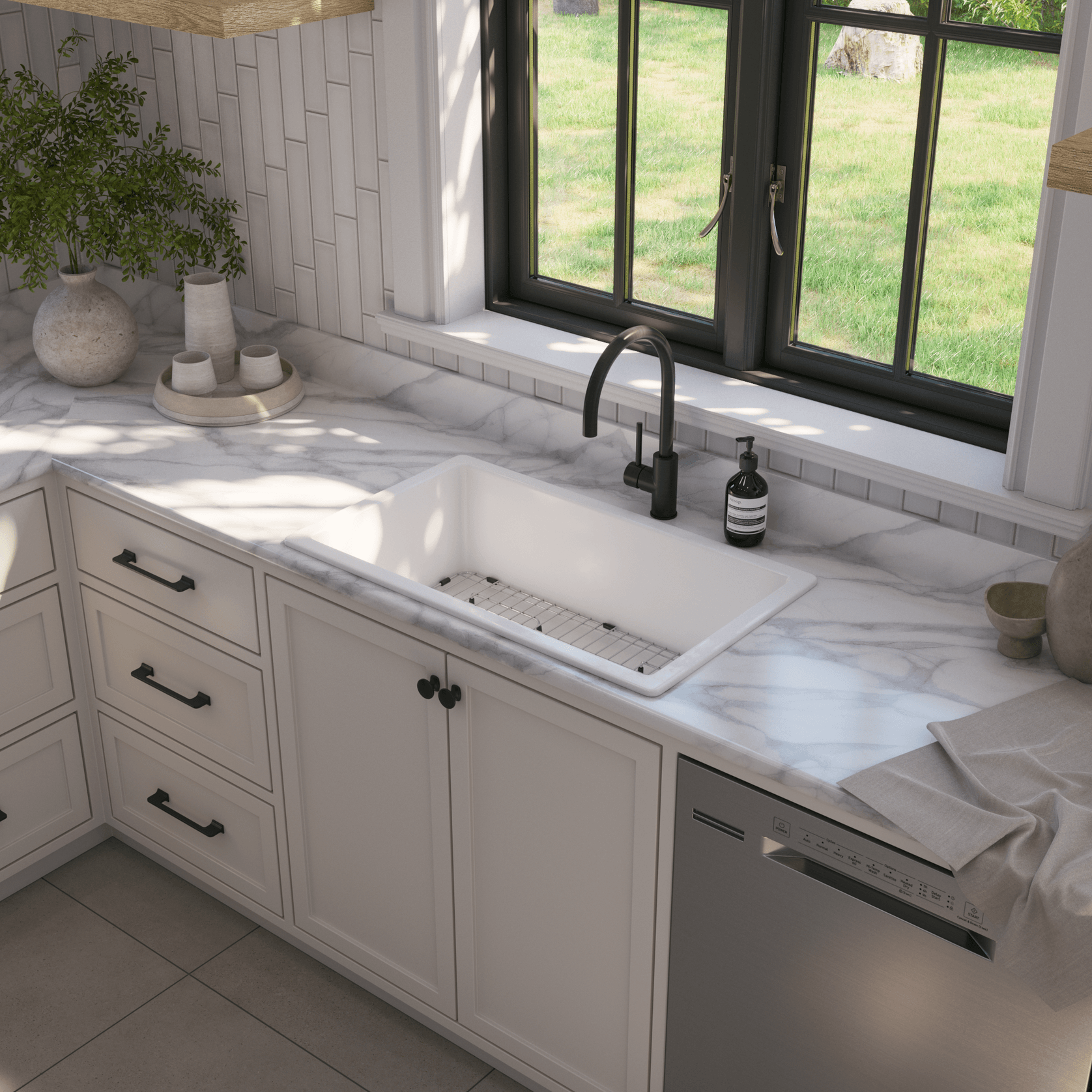 Libby 760x449 Gloss White Fireclay Single Bowl Sink gallery detail image