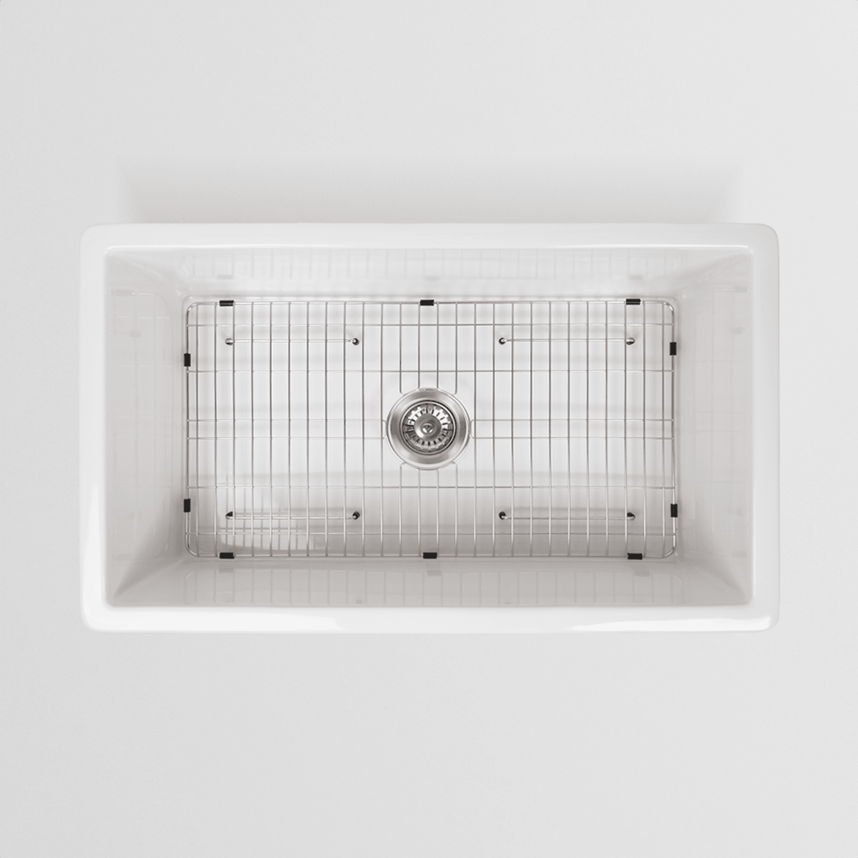 Tamsin 813x483 Gloss White Fireclay Single Bowl Sink gallery detail image