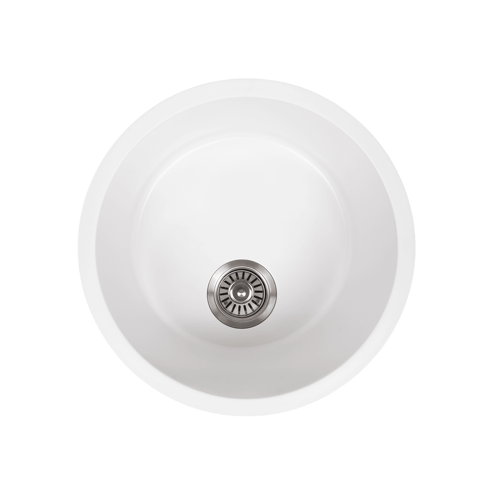 Douglas 460x460 White Granite Circle Single Bowl Sink gallery detail image