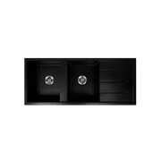 Darlene 1200x500 Black Granite Drainboard Bowl Sink gallery detail image