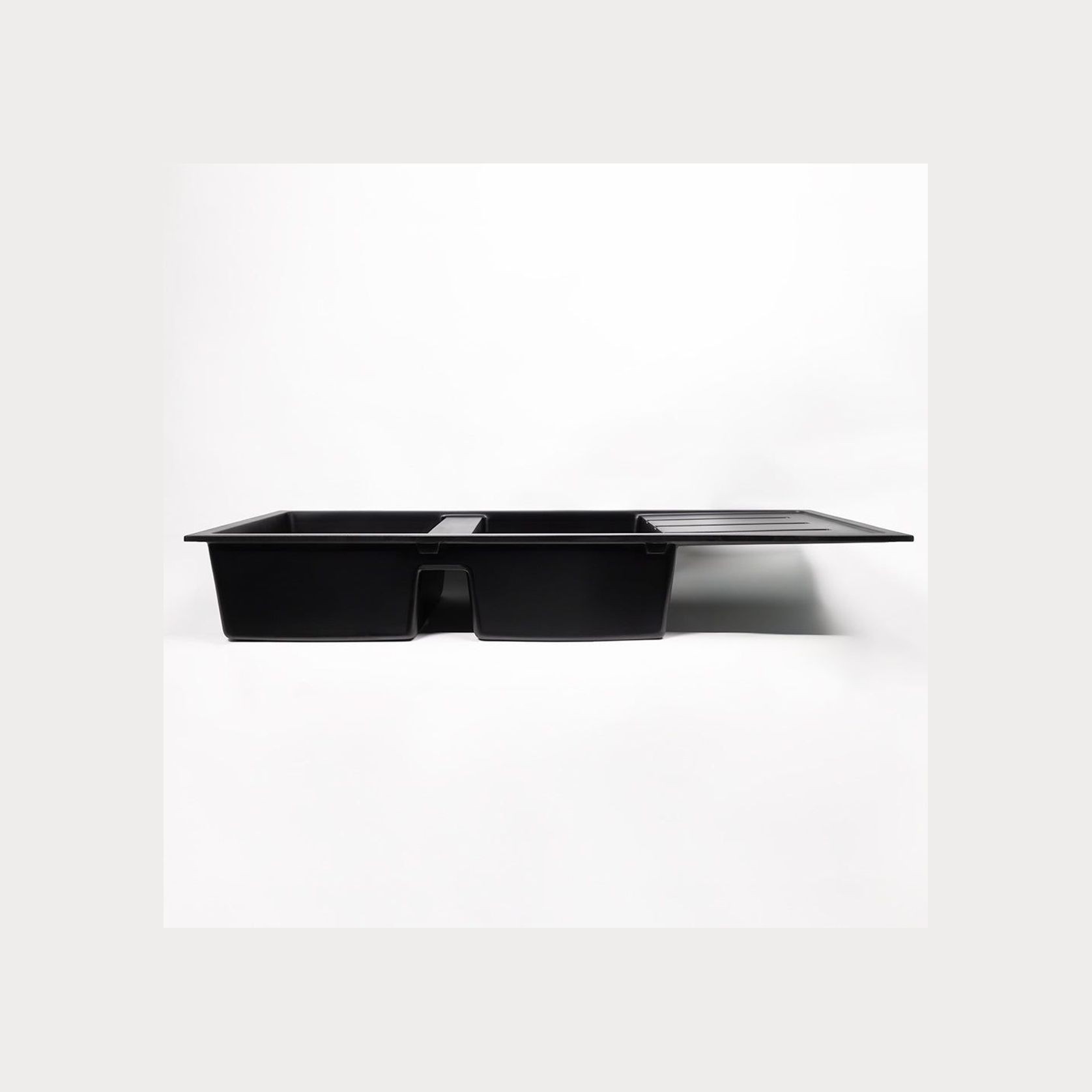 Darlene 1200x500 Black Granite Drainboard Bowl Sink gallery detail image