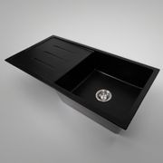 Randall 1000x500 Black Granite Drainboard Sink gallery detail image