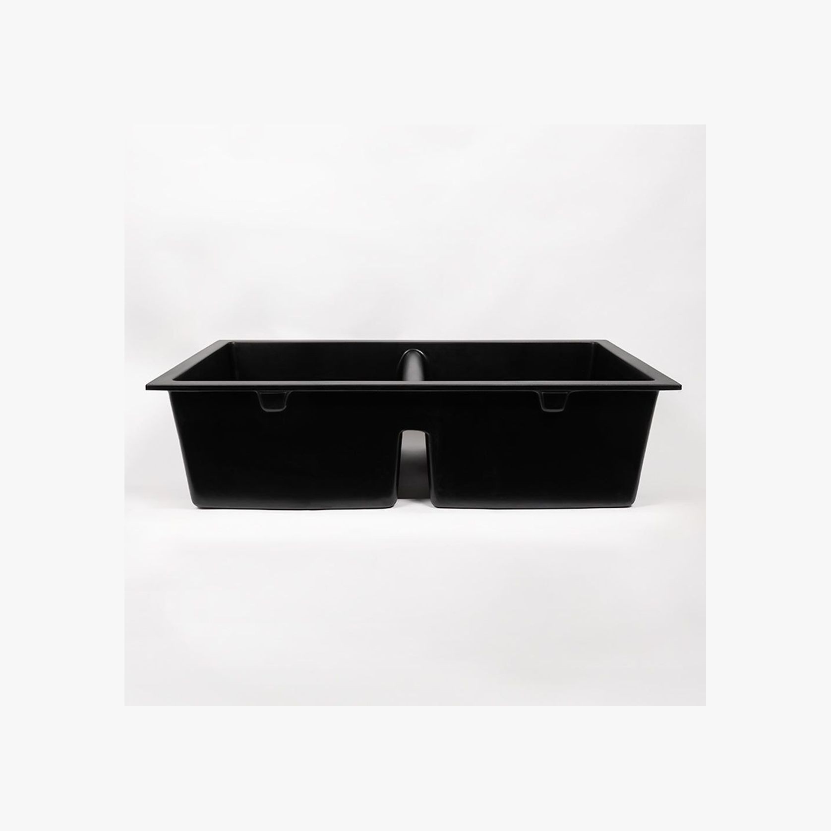 Keith 848x467 Black Granite Double Bowl Sink gallery detail image