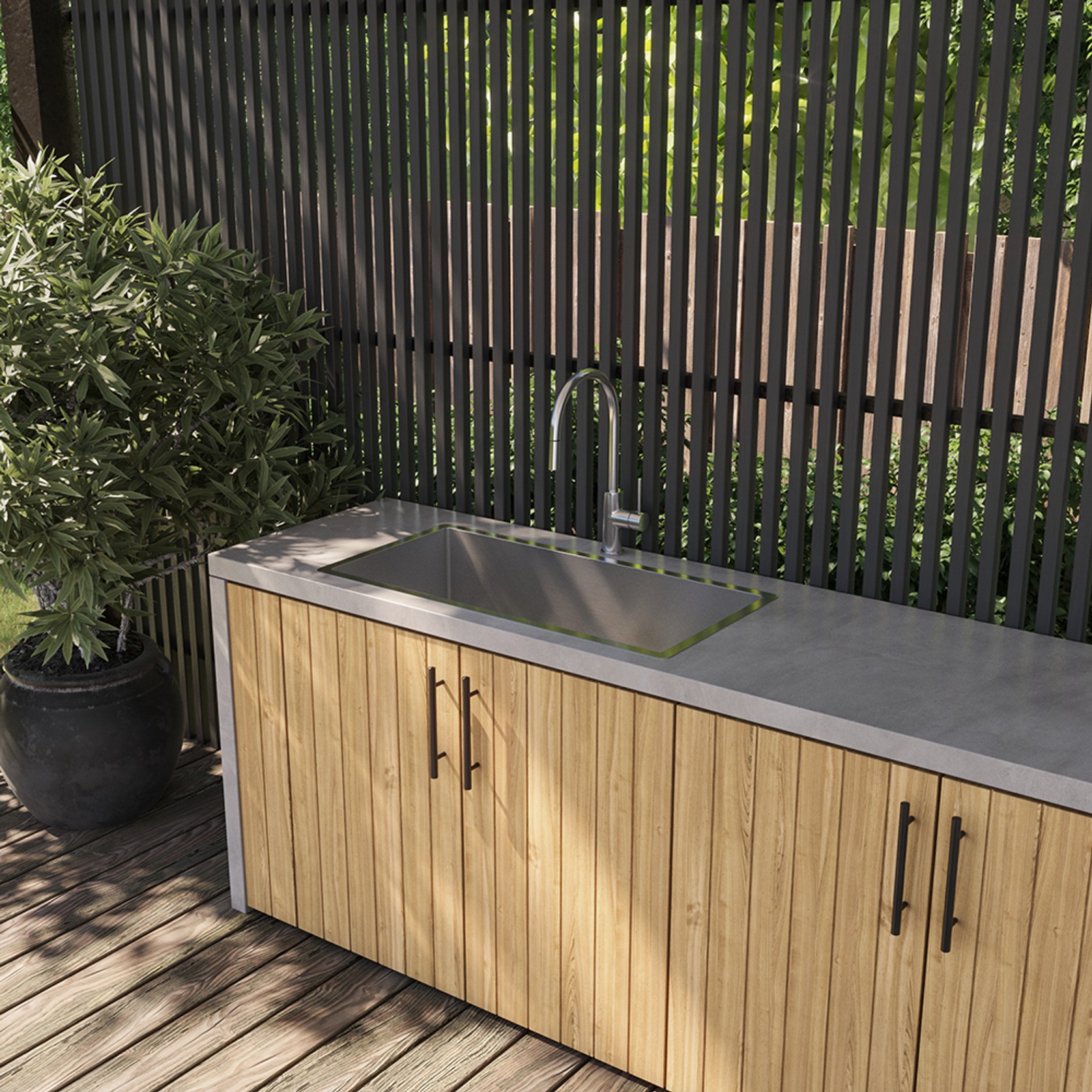 Paxton 900x450 Alfresco 316 Stainless Steel Sink gallery detail image