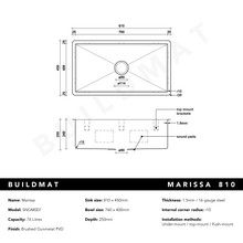 Brushed Gunmetal Marissa 810x450 XLarge Single Bowl Sink Trough gallery detail image