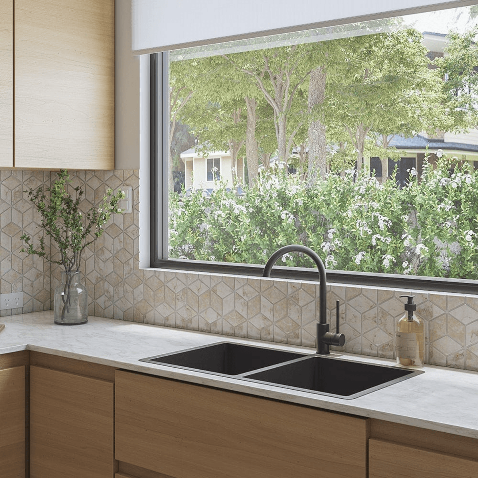 Brushed Gunmetal Madison 775x450 Double Bowl Sink gallery detail image