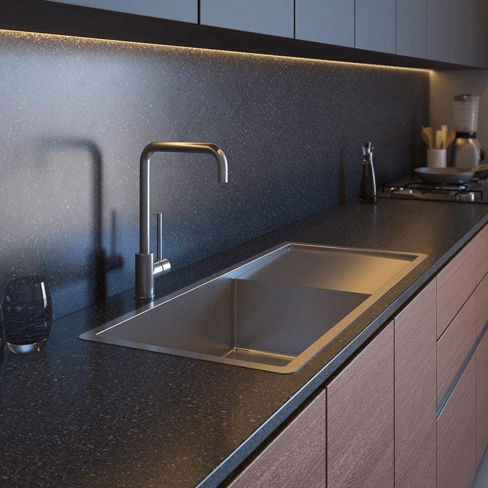 Cody 950x450 Single Bowl w Drain Board Sink gallery detail image