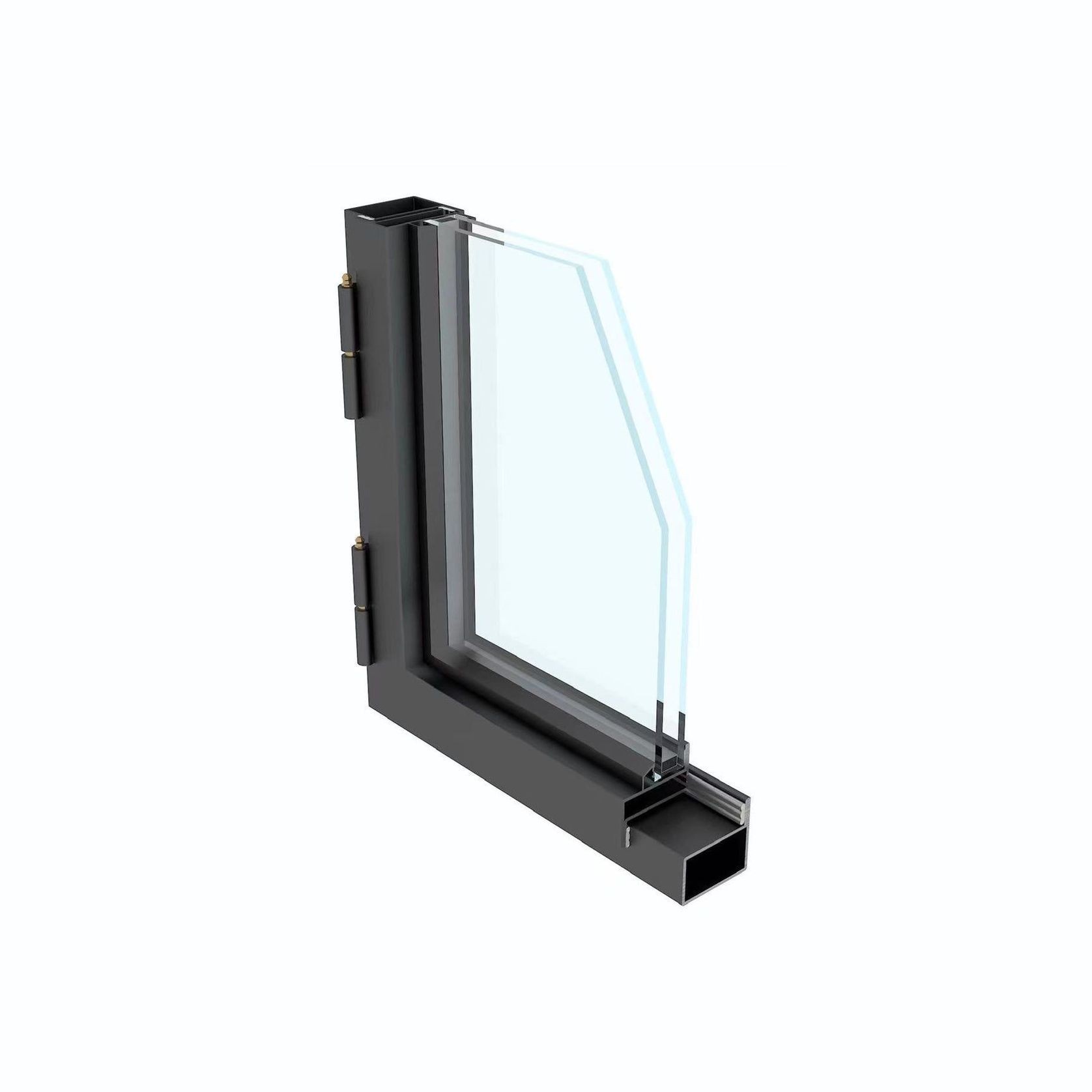 Steel Frame Glass Barn Sliding Doors - Galvanised FPS50 gallery detail image
