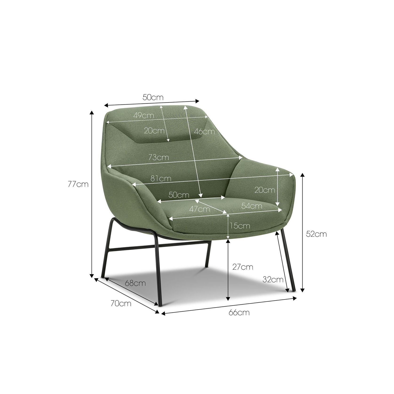 Mii Occasional Lounge Chair | Moss Green gallery detail image