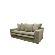 Keely Slipcover Sofa 2 Seater - Khaki gallery detail image