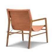 Norah Leather Sling Armchair | Teak & Natural Tan gallery detail image