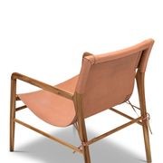 Norah Leather Sling Armchair | Teak & Natural Tan gallery detail image