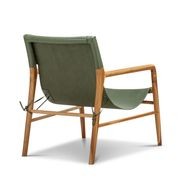 Norah Leather Sling Armchair | Teak & Olive Green gallery detail image