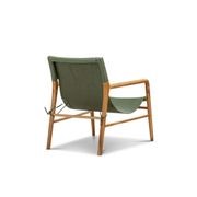 Norah Leather Sling Armchair | Teak & Olive Green gallery detail image