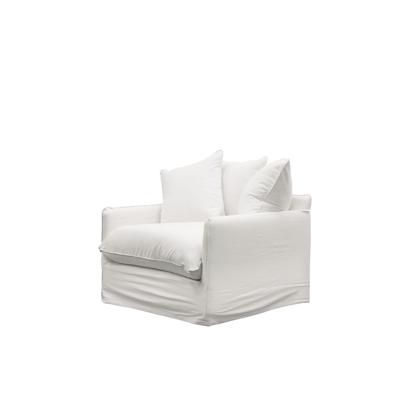 Lotus Slipcover Armchair - White gallery detail image