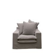 Keely Slipcover Armchair - Cement gallery detail image