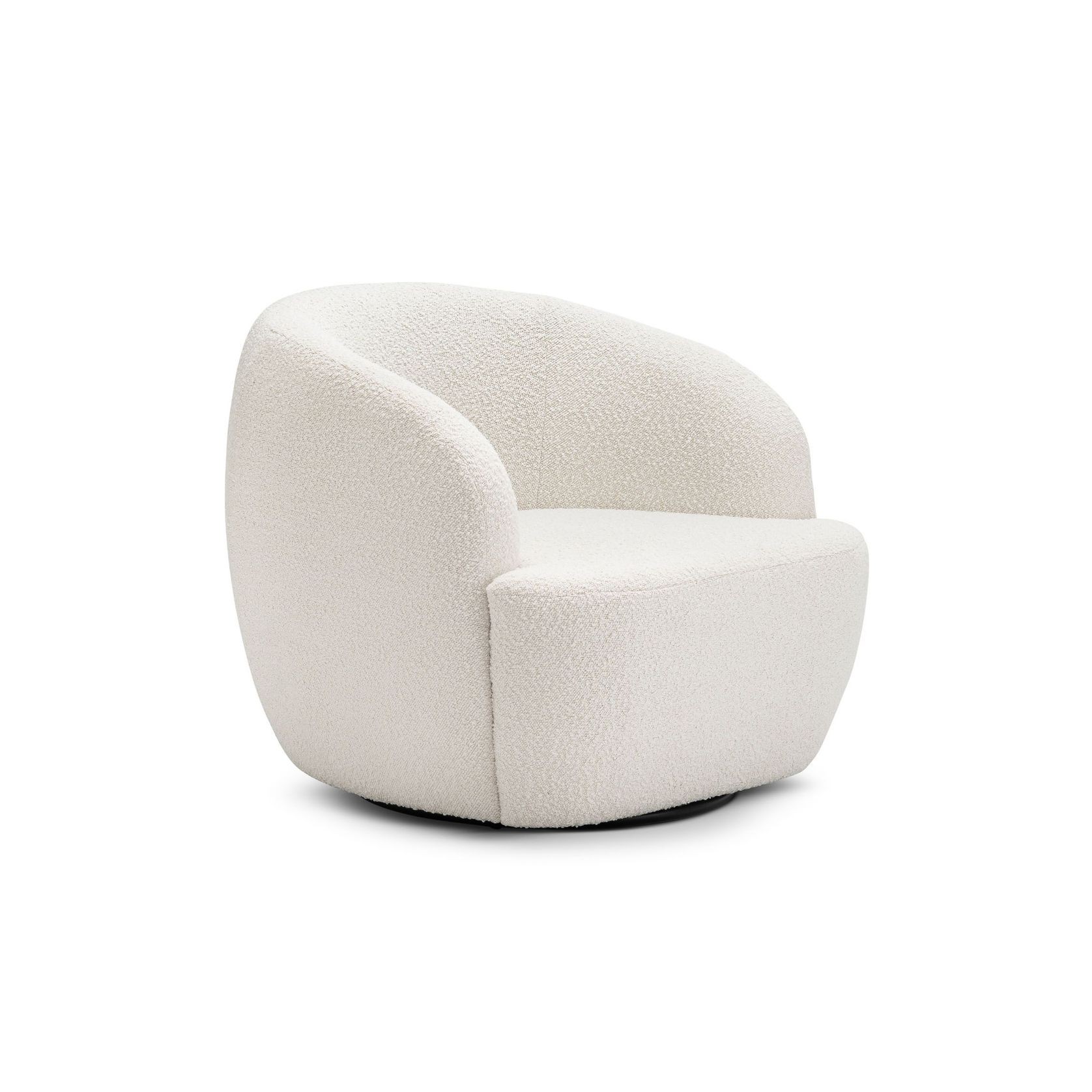 Cuddle Swivel Armchair | Cream Bouclé gallery detail image