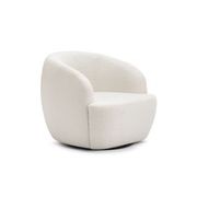 Cuddle Swivel Armchair | Cream Bouclé gallery detail image