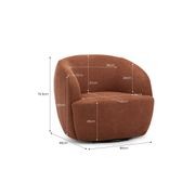 Cuddle Swivel Armchair | Rust Orange gallery detail image