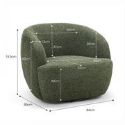 Cuddle Swivel Armchair | Moss Green gallery detail image