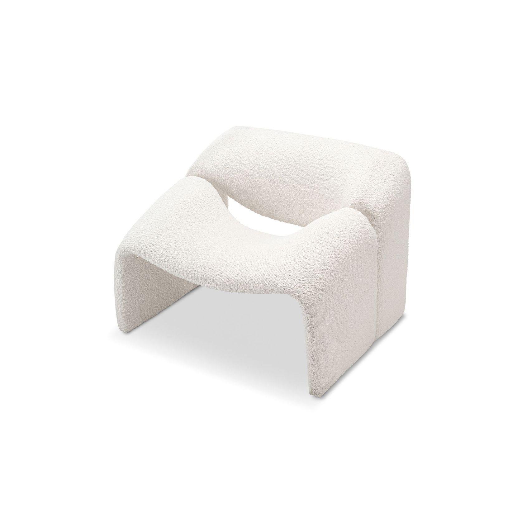 Wavee Groove Armchair | Cream Bouclé gallery detail image