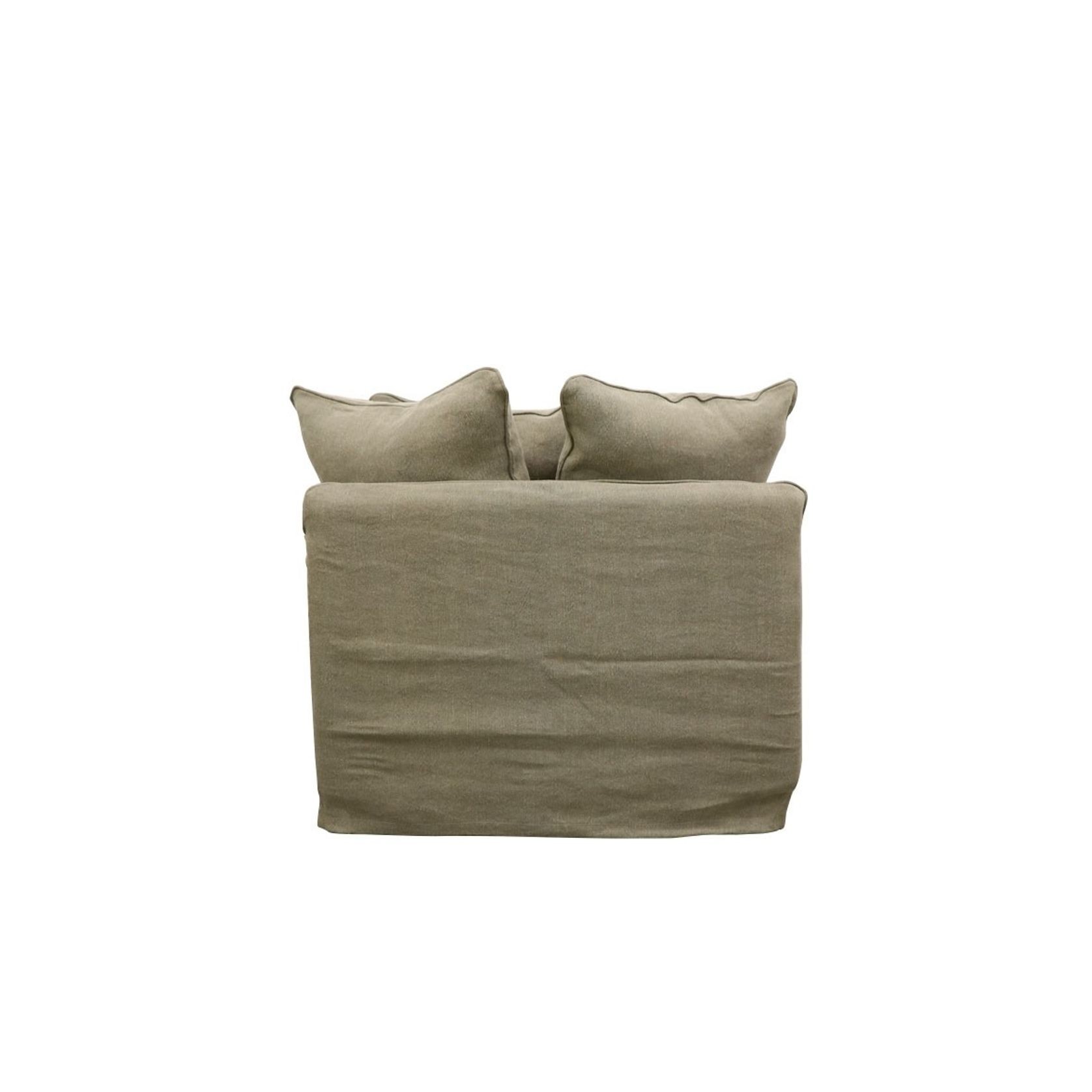 Lotus Slipcover Armchair - Khaki gallery detail image