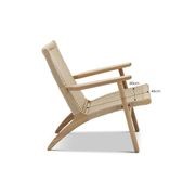 Miles Solid Ashwood Easy Lounge Chair | Natural gallery detail image