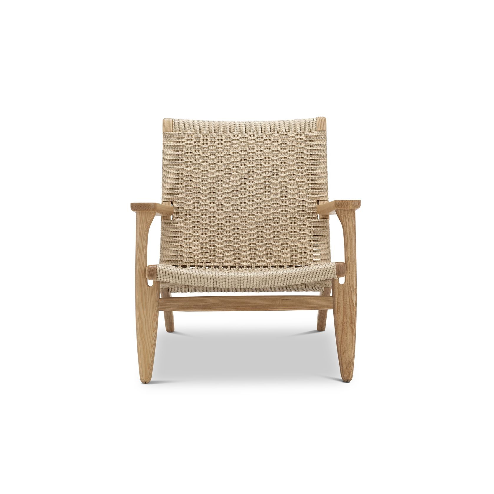 Miles Solid Ashwood Easy Lounge Chair | Natural gallery detail image
