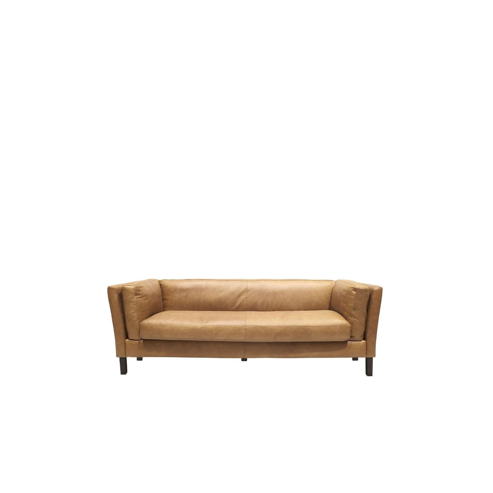 Modena Italian Leather 3 Seater Sofa - Camel gallery detail image