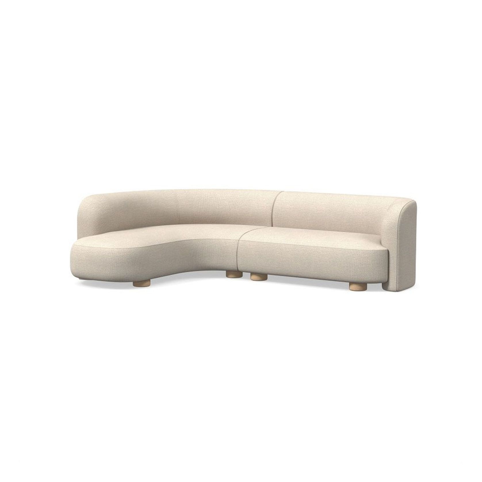 Laurent 2-Piece Wedge Chaise Modular Sofa gallery detail image