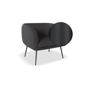 Amour Lounge Chair - Storm Grey - Brushed Matt Bronze Legs gallery detail image