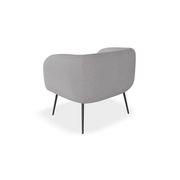 Amour Lounge Chair - Cloud Grey - Matt Black Legs gallery detail image