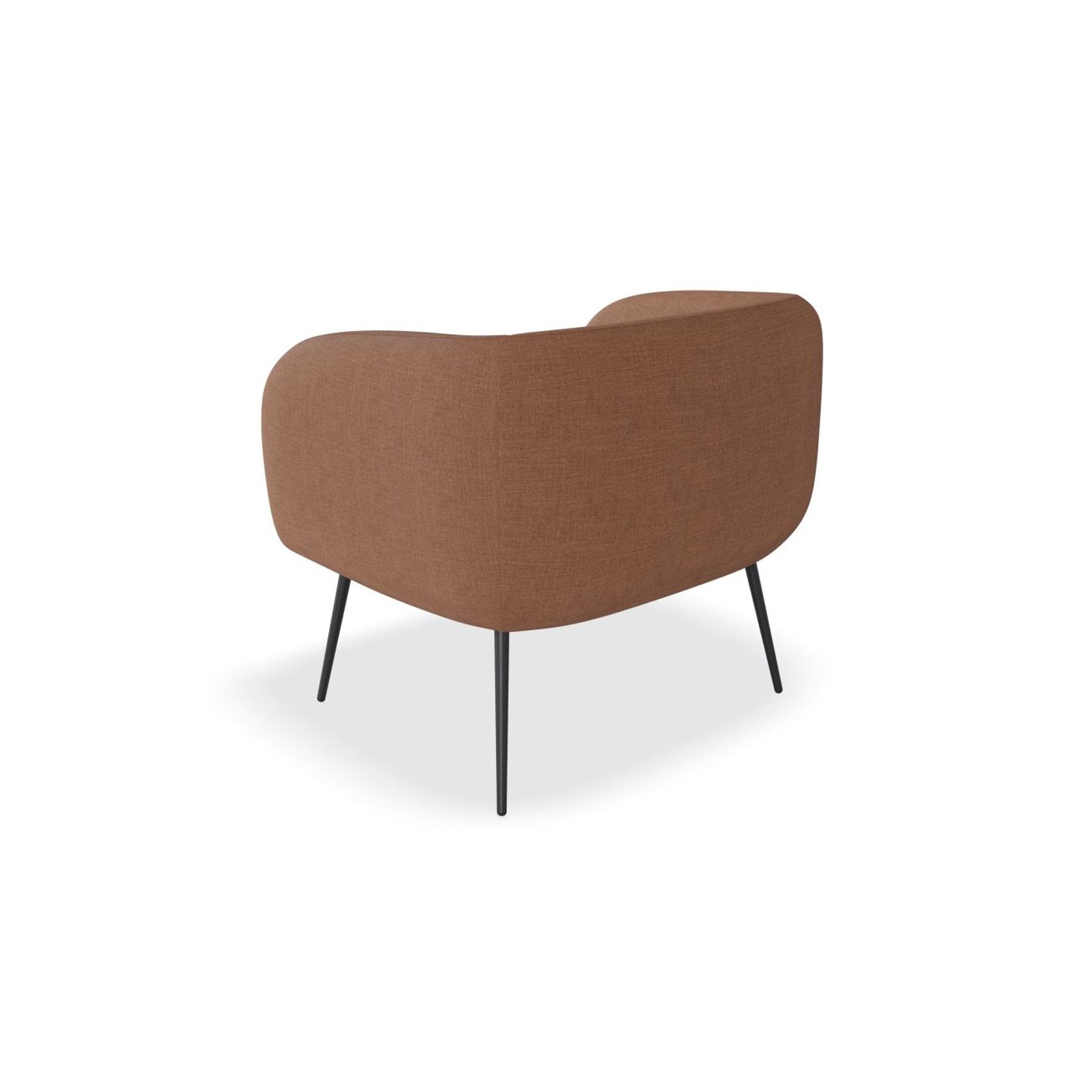 Amour Lounge Chair - Terracotta Rust - Brushed Matt Bronze Legs gallery detail image