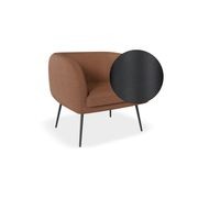 Amour Lounge Chair - Terracotta Rust - Matt Black Legs gallery detail image
