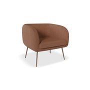 Amour Lounge Chair - Terracotta Rust - Matt Black Legs gallery detail image