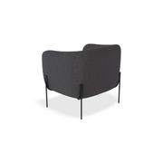 Belle Lounge Chair - Storm Grey - Matt Black Legs gallery detail image