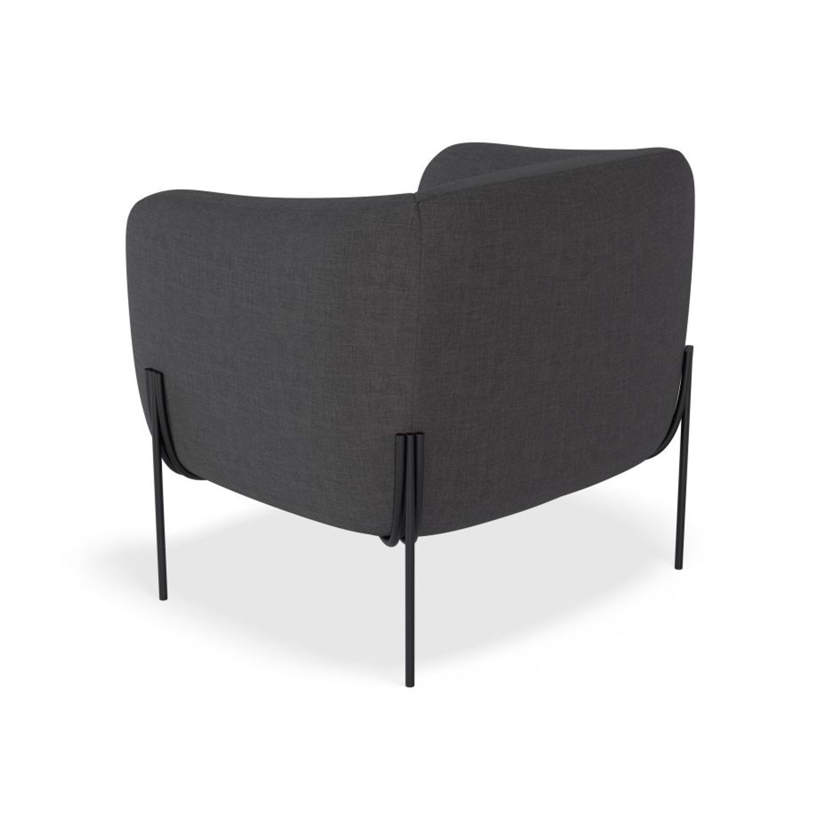 Belle Lounge Chair -Storm Grey Brushed Matt Bronze Legs gallery detail image