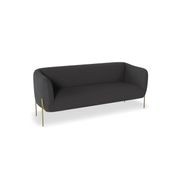 Belle 2.5 Seater Sofa -Storm Grey w Brushed Matt Bronze gallery detail image