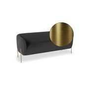 Belle 2.5 Seater Sofa - Storm Grey - Matt Black Legs gallery detail image